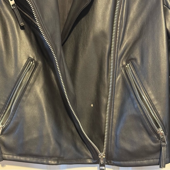 AMERICAN EAGLE Moto Faux Leather Jacket Black Motorcycle Medium - Picture 5 of 5